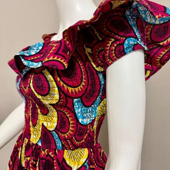 Summer Mini Dress for Women Cotton Blend Vibrant Colors Size S - Picture 2 of 6